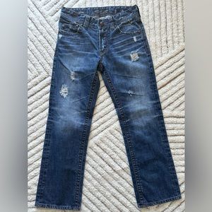 Affliction cooper relaxed boot 31short jeans distressed